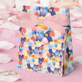 Colorful Hearts Favour Box