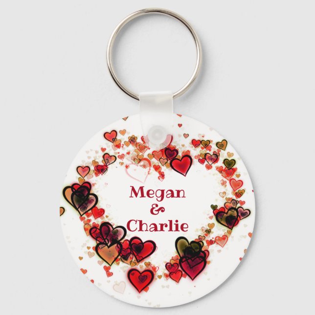 Colorful Hearts Key Ring (Front)