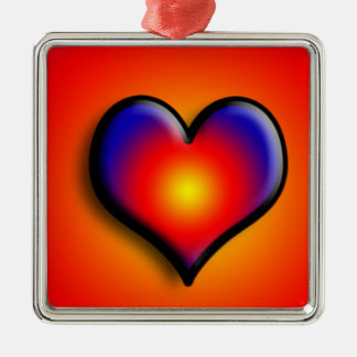 COLORFUL HEARTS METAL TREE DECORATION