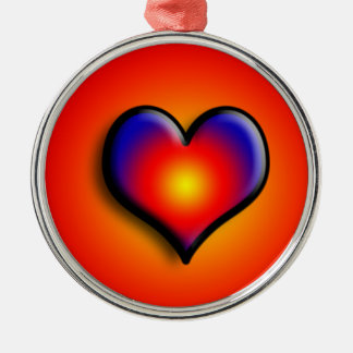COLORFUL HEARTS METAL TREE DECORATION