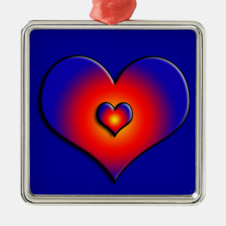 COLORFUL HEARTS METAL TREE DECORATION