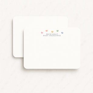 Colorful Hearts Nursery Note Card
