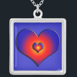 COLORFUL HEARTS SILVER PLATED NECKLACE<br><div class="desc">Colourful and vibrant hearts</div>