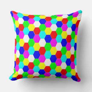 COLORFUL HEXAGONS CUSHION