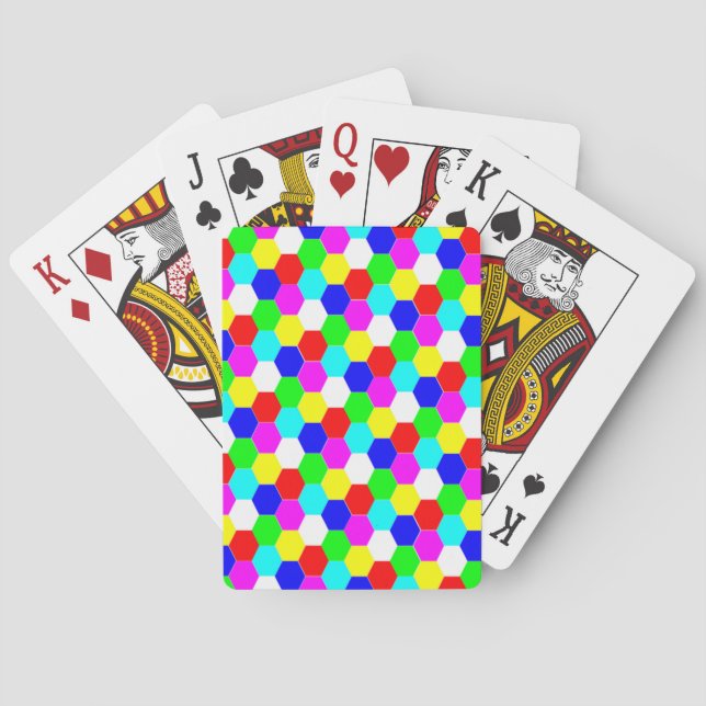 COLORFUL HEXAGONS PLAYING CARDS (Back)