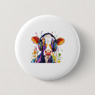 Colorful Highland Cow 6 Cm Round Badge