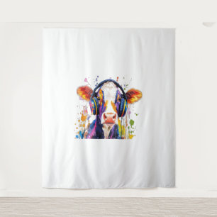 Colorful Highland Cow Tapestry