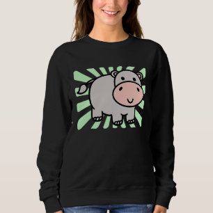 Colorful Hippo I Hippo Art I Hippopotamus I Kids H Sweatshirt