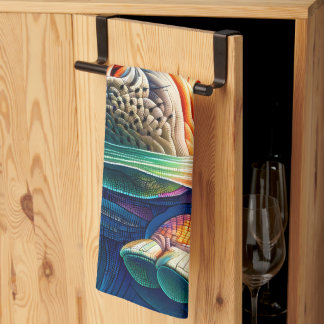 Colorful Hippo Tea Towel