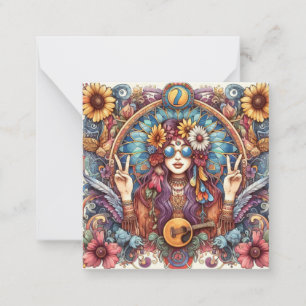 Colorful Hippy Card