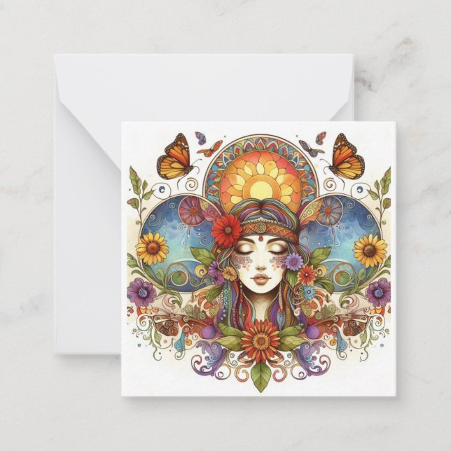 Colorful Hippy Card (Front)