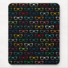 Colorful HIpster Glasses Pattern Black