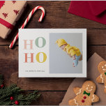 Colorful HOHO And Photo | Happy Holidays Postcard<br><div class="desc">Colorful HOHOHO And Photo | Happy Holidays Postcard</div>