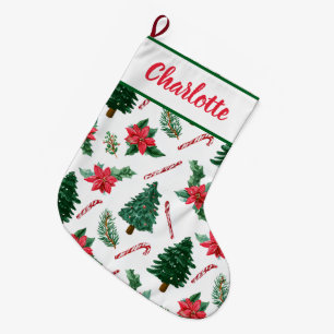 Colorful Holiday Pattern Christmas Stocking