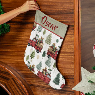 Colorful Holiday Pattern Christmas Stocking