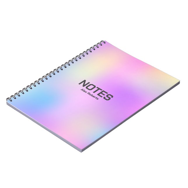 Colorful holographic background no.3 notebook (Left Side)