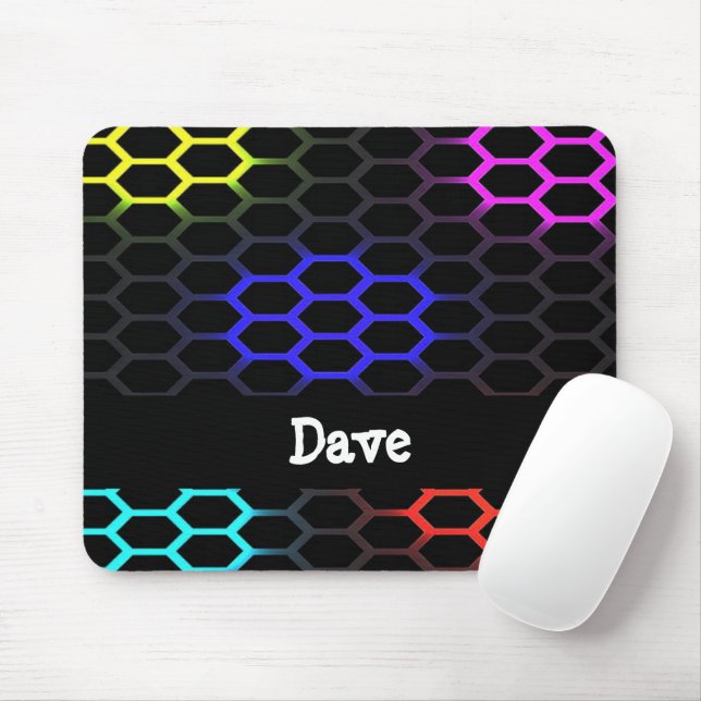 Colorful honeycomb patterned mouse pad (With Mouse)