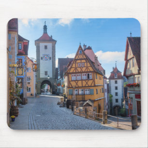 Colorful houses in Rothenburg, Germany Mouse Pad