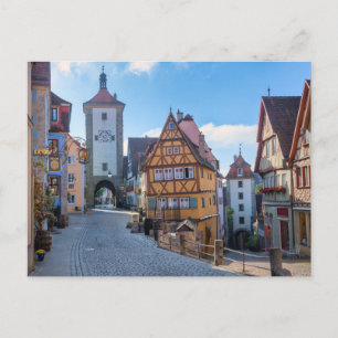 Colorful houses in Rothenburg, Germany Postcard