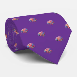 Colorful Human Brain purple Tie