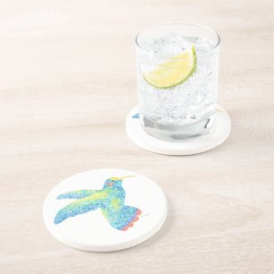 Colorful Hummingbird Sandstone Coaster