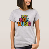 Colorful I Love 60s Music for Retro Music Fans