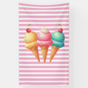 Colorful Ice cream Banner