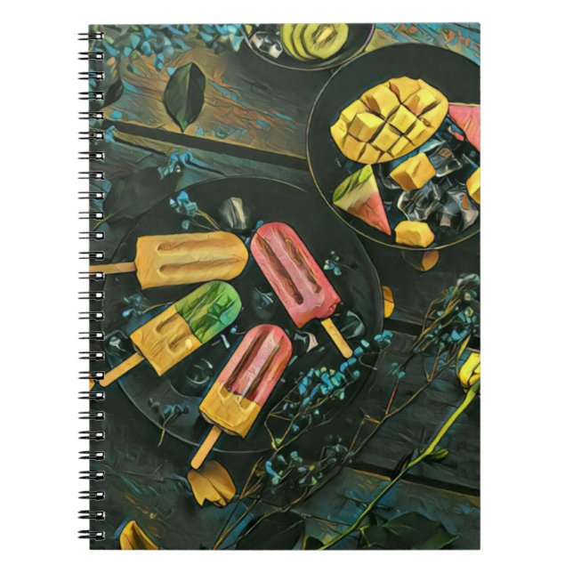 Colorful ice cream cone popsicle notebook (Front)