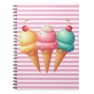 Colorful Ice cream Notebook