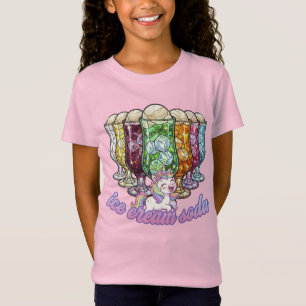 Colorful ice cream soda -with a unicorn- T-Shirt
