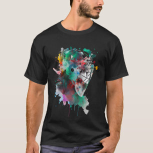 Colorful ice hockey player ice hockey stick ice ho T-Shirt