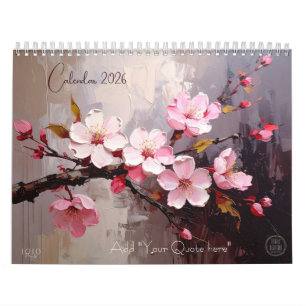 Colorful Impasto Art Calendar