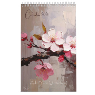 Colorful Impasto Art Calendar