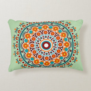 Colorful Indian Mandala Decorative Cushion