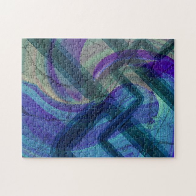 Colorful Industrial Landscape Abstract Jigsaw Puzzle (Horizontal)