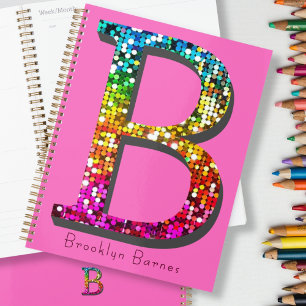 Colorful Initial B and Monogram Planner
