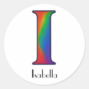 Colorful Initial Letter I Sticker