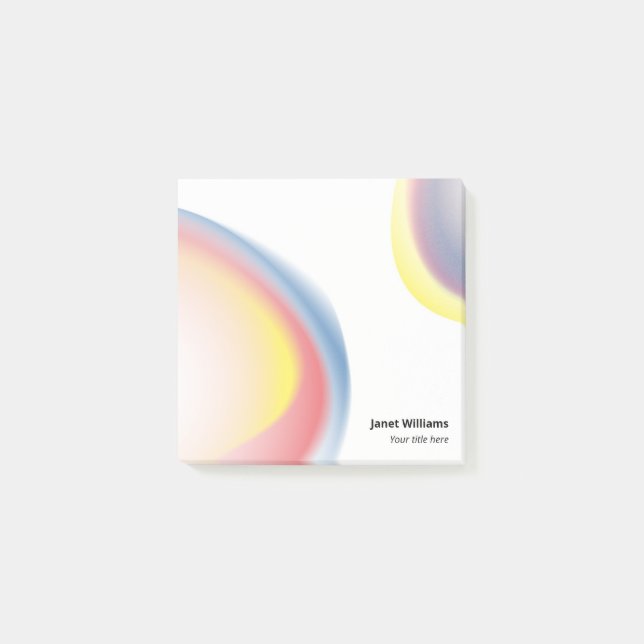 Colorful inorganic post-it shapes notes (Front)