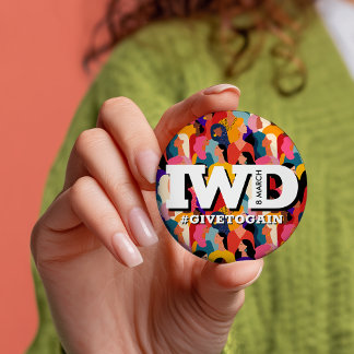 Colorful International Women's Day IWD 7.5 Cm Round Badge