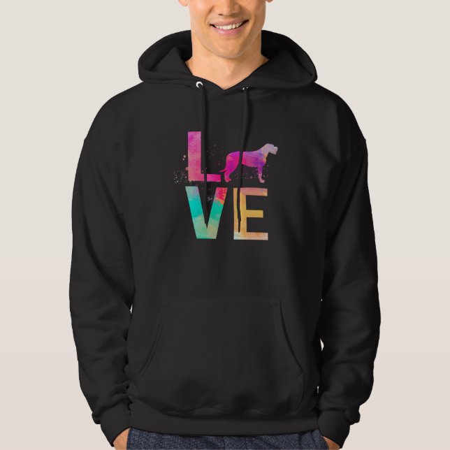 Colorful Irish Wolfhound Dog Mom  Irish Wolfhound Hoodie (Front)