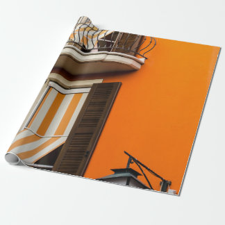 COLORFUL ITALIAN FACADE AND WINDOWS WRAPPING PAPER