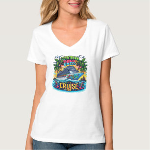 Colorful "It's Cruise Time" Countdown Cruise Ship  T-Shirt