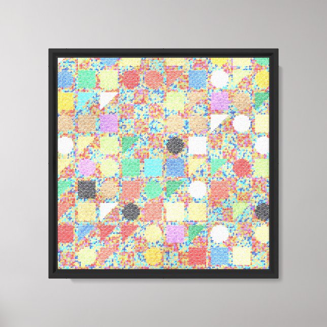 Colorful Jackuard Knitting Pattern  Canvas Print (Front)