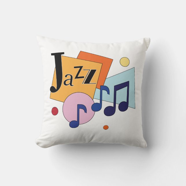 Colorful Jazz Modern Art Design Cushion (Front)