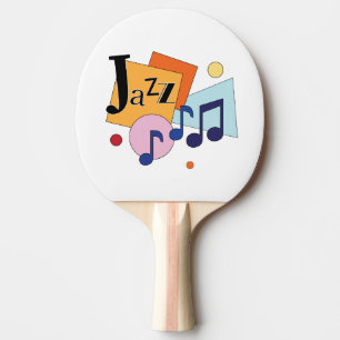 Colorful Jazz Modern Art Design Ping Pong Paddle