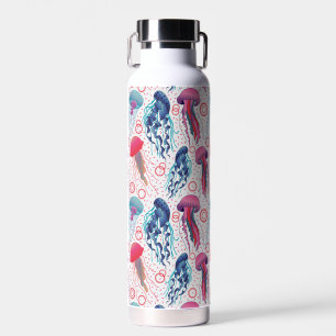 Colorful Jelly fishes Water Bottle