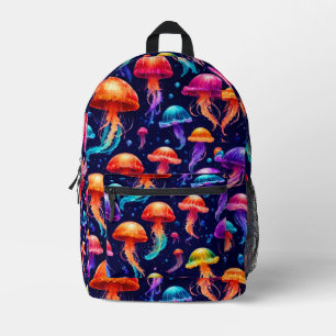 Colorful Jellyfish  Printed Backpack
