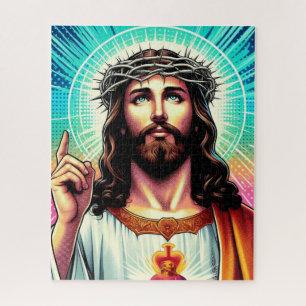 Colorful Jesus puzzle! Jigsaw Puzzle