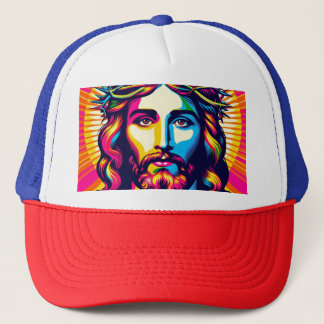 Colorful JesusTrucker Hat! Trucker Hat