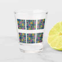 Colorful Jewel-Tone Tile Shot Glass